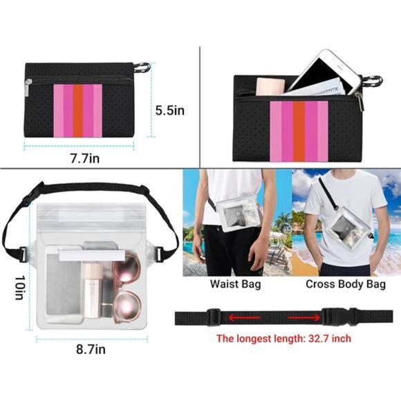 IBFUN Neoprene Bag, Large Multipurpose Beach Bag Neoprene Tote Bag with Inner - Picture 5 of 14